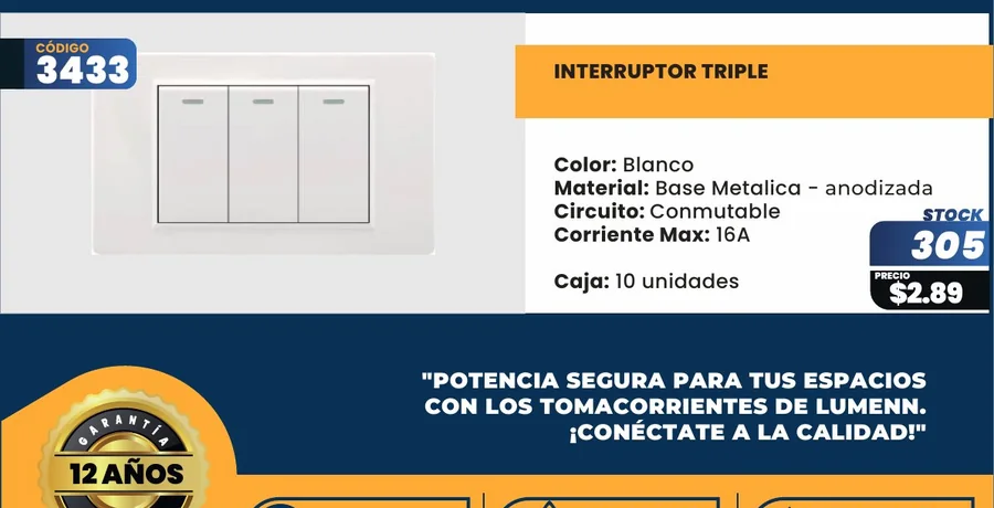 Interruptor TRIPLE - 3433