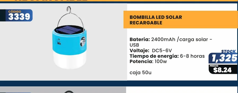 BOMBILLA LED SOLAR - 3339