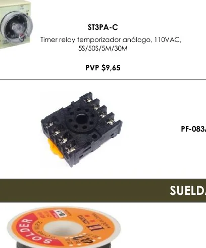 Timer Relay Temporizador Análogo, 110VAC, - ST3PA-C