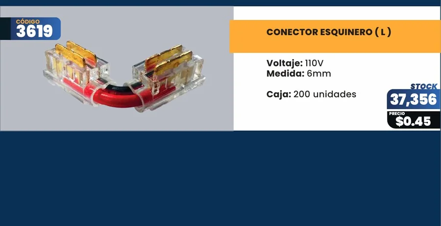 CONECTOR Esquinero ( L ) - 3619