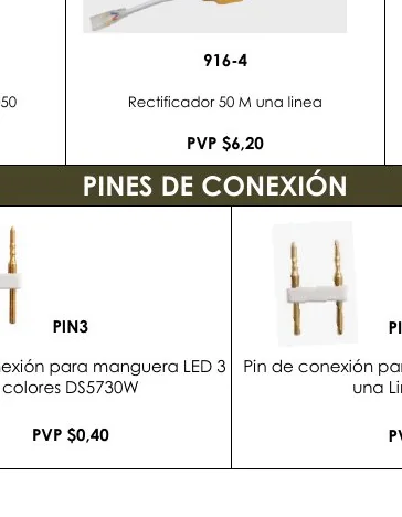 Conexión para Manguera LED 3 Pin de Conexión para - 916-4