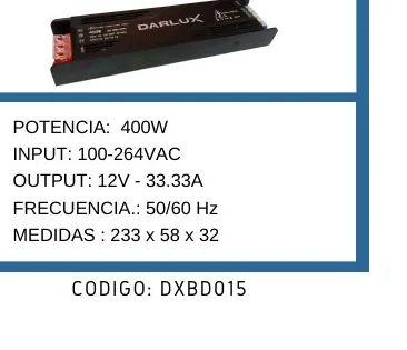 INPUT: 100-264VAC - DXBD015