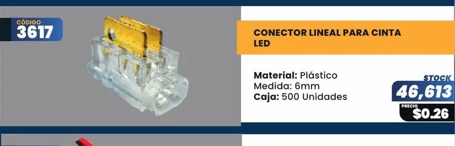 CONECTOR CINTA LED 6MM - 3617