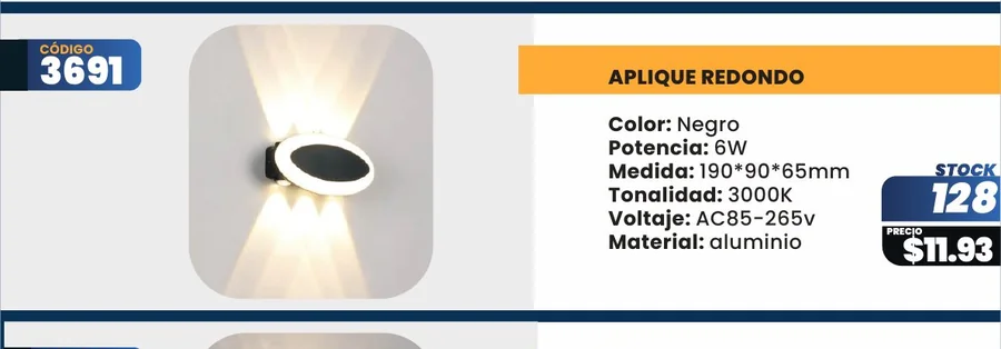 APLIQUE REDONDO - 3691