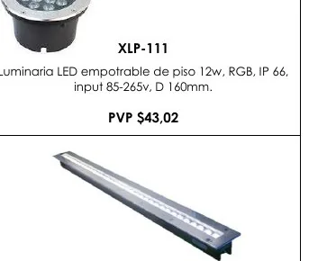 Luminaria LED Empotrable de Piso 12W, RGB, IP 66, - XLP-111