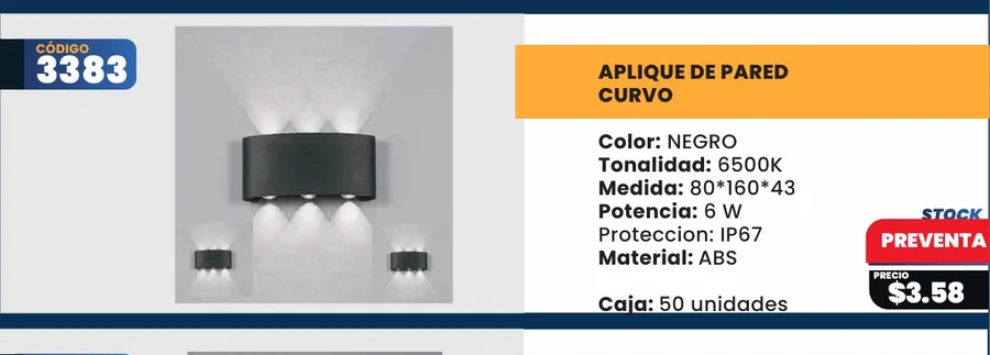 APLIQUE DE PARED - 3383