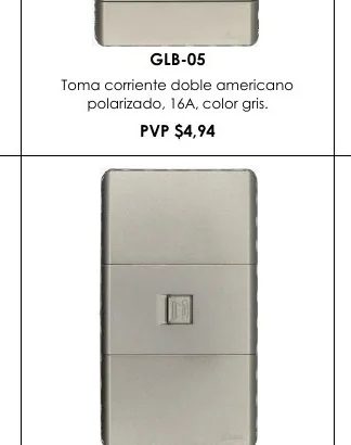 Toma Corriente Doble Americano - GLB-05