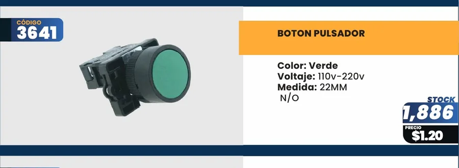 BOTON PULSADOR - 3641