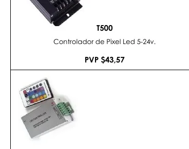 Controlador de Pixel Led 5-24V. - T500