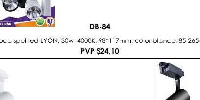 Foco Spot Led LYON, 30W, 4000K, 98*117MM, Color Blanco, 85-265V. - DB-84