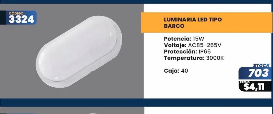 Luminaria LED TIPO - 3324