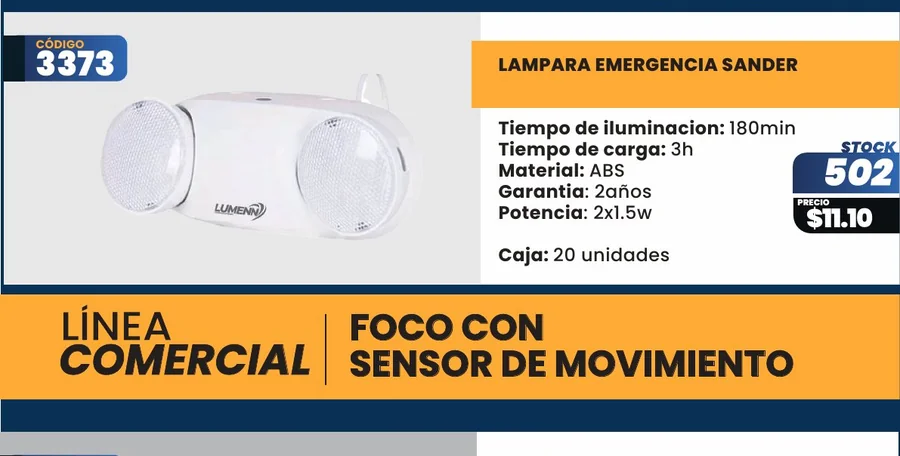 LAMPARA Emergencia SANDER - 3373