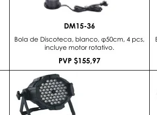 Bola de Discoteca, Blanco, Φ50CM, 4 Pcs, Bola - DM15-36