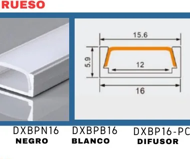 NEGRO BLANCO DIFUSOR - DXBPB16