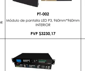 Módulo de Pantalla LED P3, 960MM*960MM - PT-002
