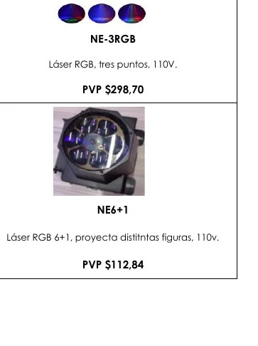 Láser RGB, Tres Puntos, 110V. - NE-3RGB