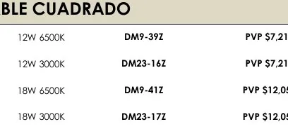 Empotrable CUADRADO - DM9-39Z