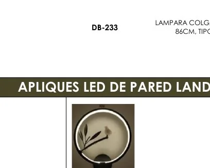 LAMPARA COLGANTE - DB-233