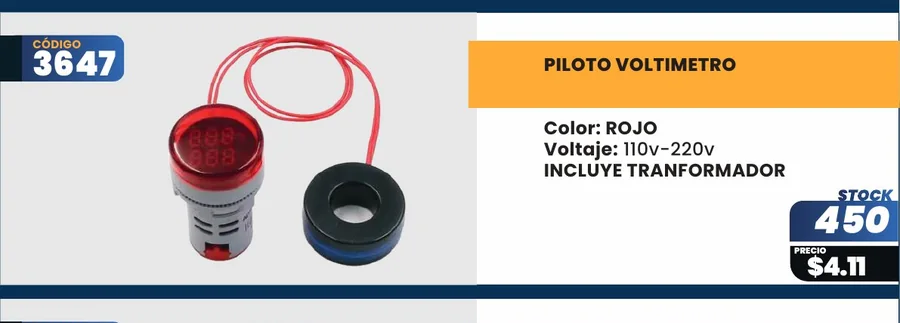 PILOTO Voltimetro - 3647