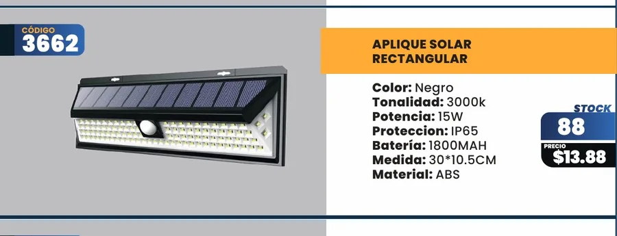 APLIQUE SOLAR - 3662