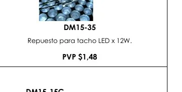 Repuesto para Tacho LED X 12W. - DM15-35
