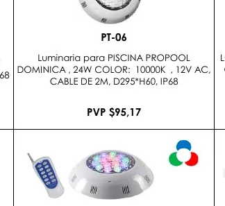 Luminaria para PISCINA PROPOOL Luminaria - PT-06