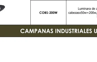 Luminara de Alumbrado - COBS-200W