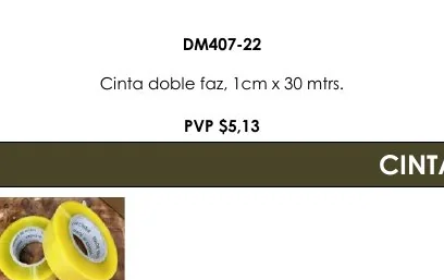 Cinta Doble Faz, 1CM X 30 Mtrs. - DM407-22
