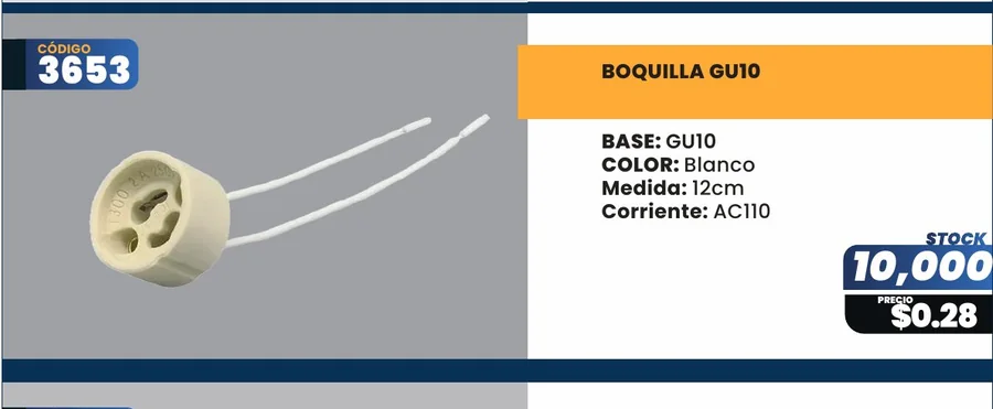 BOQUILLA GU10 - 3653