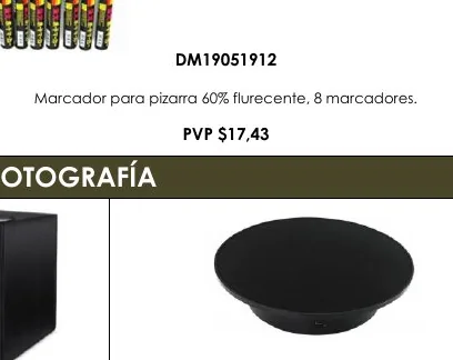 Marcador para Pizarra 60% Flurecente, 8 Marcadores. - DM19051912
