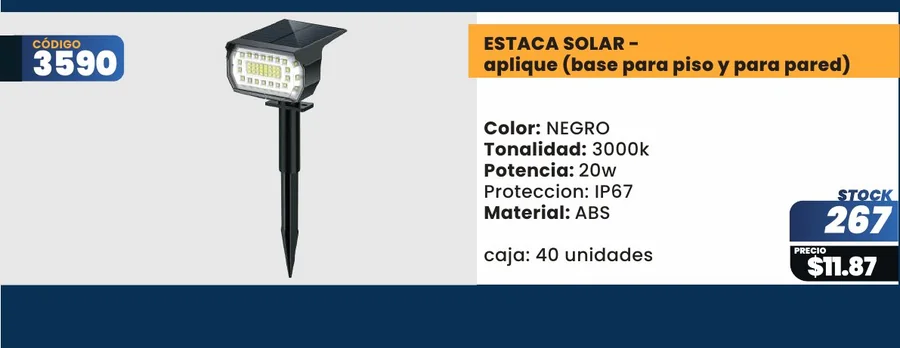 CÓDIGO ESTACA SOLAR - - 3590