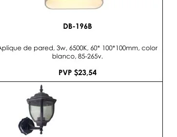 Aplique de Pared, 3W, 6500K, 60* 100*100MM, Color - DB-196B