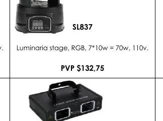 110V. Luminaria Stage, RGB, 7*10W = 70W, 110V. - SL837