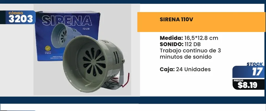 SIRENA 110V - 3203
