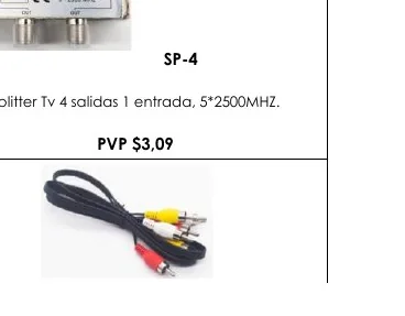 Splitter Tv 4 Salidas 1 Entrada, 5*2500MHZ. - SP-4