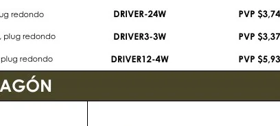 Plug Redondo DRIVER-24W - DRIVER3-3W