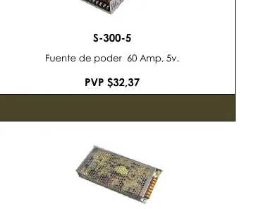 Fuente de Poder 60 Amp, 5V. - S-300-5