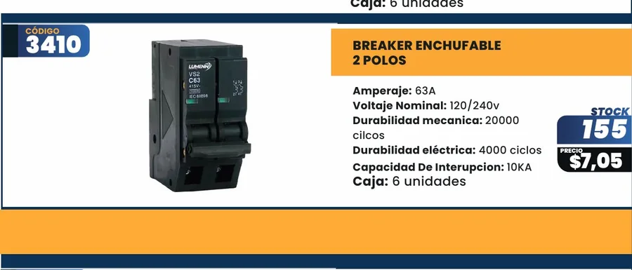 BREAKER Enchufable - 3410