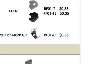 CLIP DE MONTAJE RF01-C $0,35 - RF01-TB