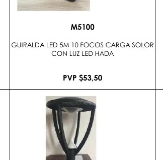 GUIRALDA LED 5M 10 FOCOS CARGA SOLOR - M5100