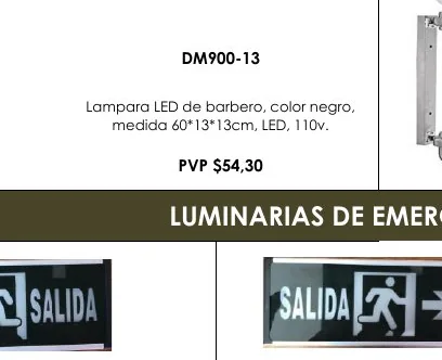 Lampara LED de Barbero, Color Negro, - DM900-13