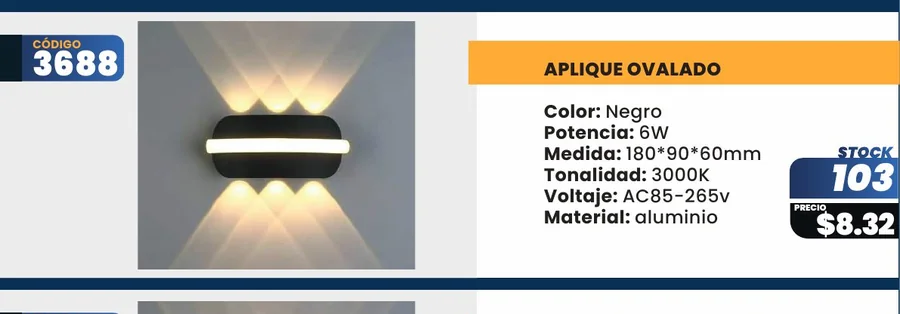 APLIQUE OVALADO - 3688