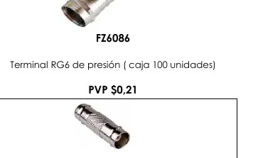 Terminal RG6 de Presión ( Caja 100 Unidades) - FZ6086