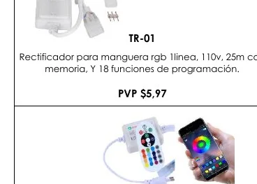 Rectificador para Manguera Rgb 1LINEA, 110V, 25M con - TR-01