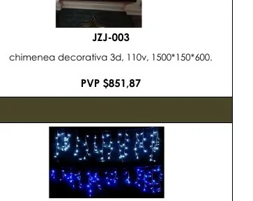 Chimenea Decorativa 3D, 110V, 1500*150*600. - JZJ-003