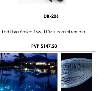 Led Fibra Óptica 16W, 110V + Control Remoto. - DB-206