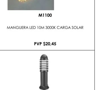 MANGUERA LED 10M 3000K CARGA SOLAR - M1100