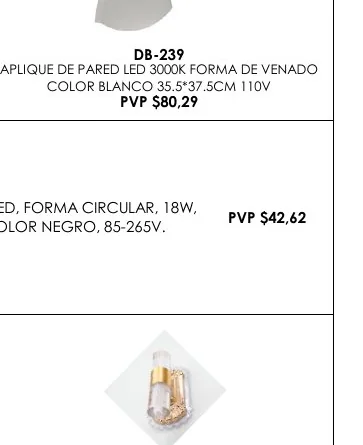 APLIQUE DE PARED LED 3000K FORMA DE VENADO - DB-239