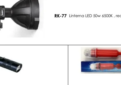 Linterna LED 50W 6500K , Recargable - RK-77