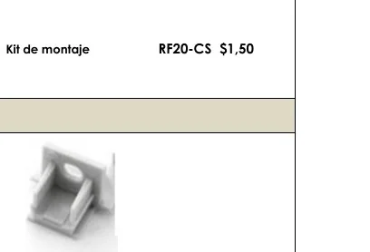 Kit de Montaje $1,50 - RF20-CS